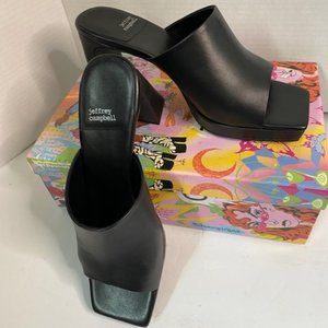 Jeffrey Campbell Caviar Platform Slide Sandal, size 10, black